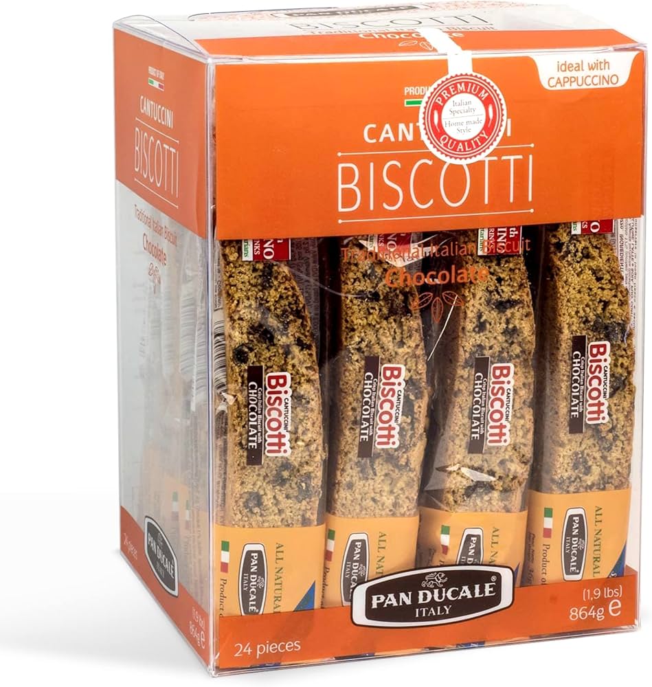 Coffee. Pan Ducale Cantuccini Biscotti Chocolate 24x36g