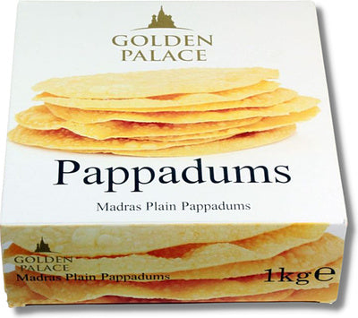 189669 SAV. Poppadums Plain 1kg G/Palace