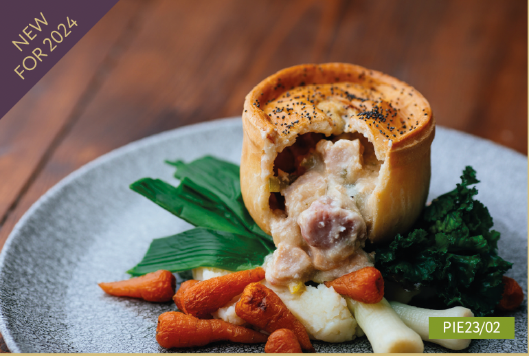 PIE23/02. Mini Chicken Ham and Leek Mini Pie X24