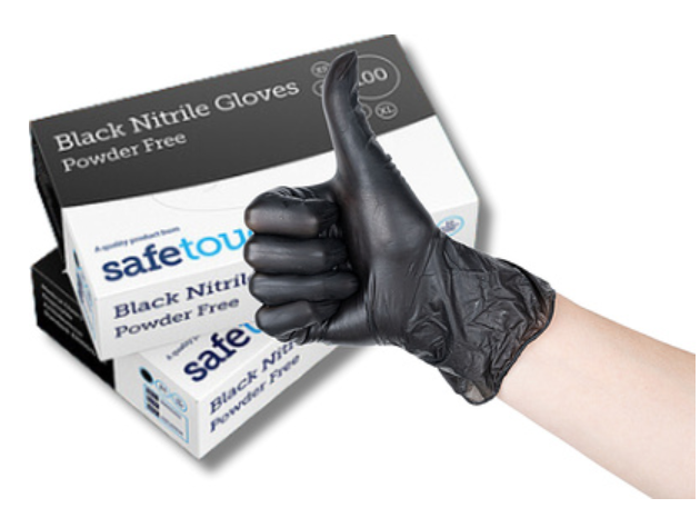 689368 SAV. Nitrile Gloves Large Powder Free Safe Touch. 1x100