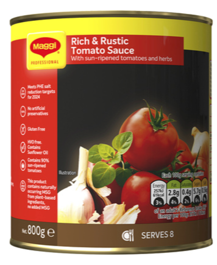 106478 SAV. Maggi Rich and Rustic Tomato Sauce 950g