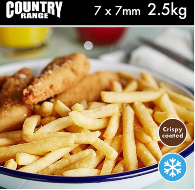 386056 SAV. Country Range Freeze Chill Shoestring Fries (7 x 7 mm) 4x2.5kg