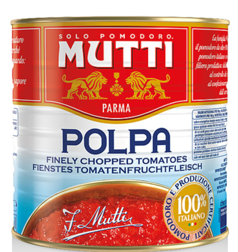 112903 SAV. Mutti Finely Chopped Tomatoes 2.5kg