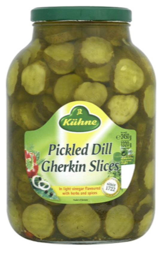116429 SAV. Sliced Dill Gherkins