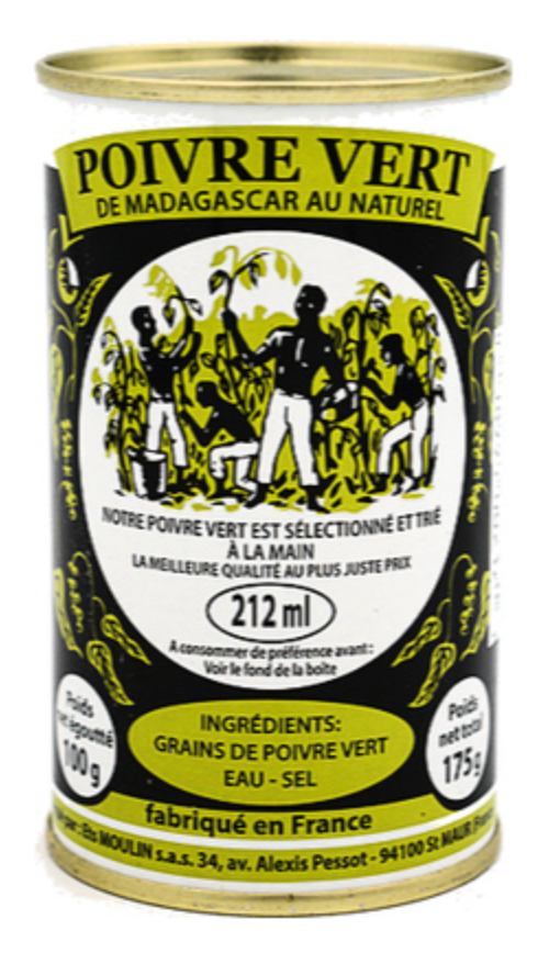 117235 SAV. Moulin Green Peppercorns In Brine 175g