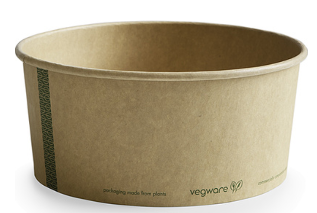 605131 SAV. Plain Lined Paper Food Bowl 40oz Vegware 6x50