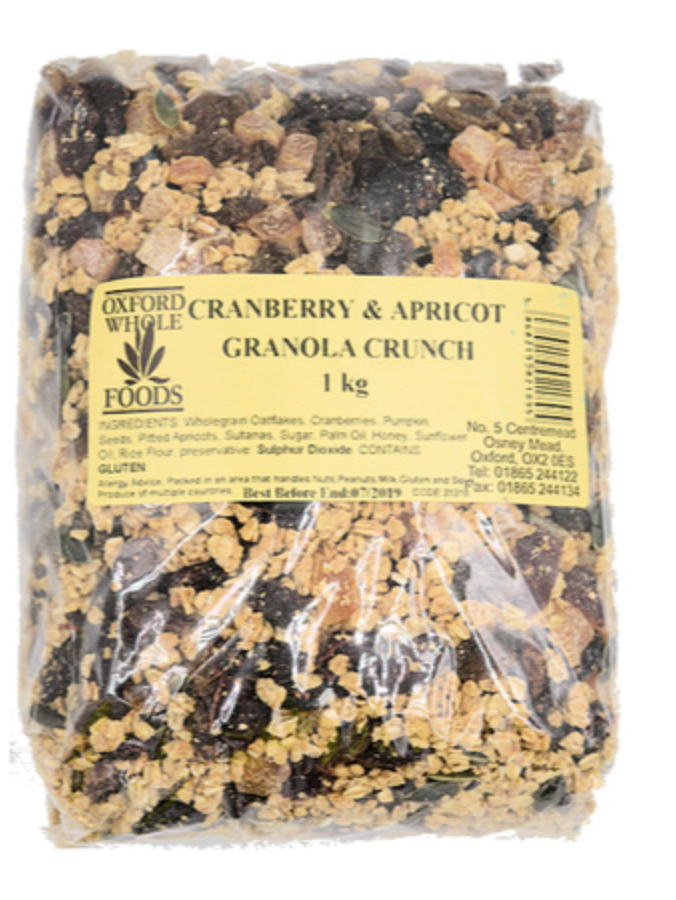 111978 SAV. Oxford Wholefoods Granola Cranberry & Apricot 1kg
