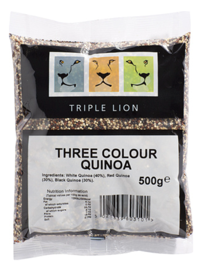 115781 SAV. Triple Lion Three Colour Quinoa 500g