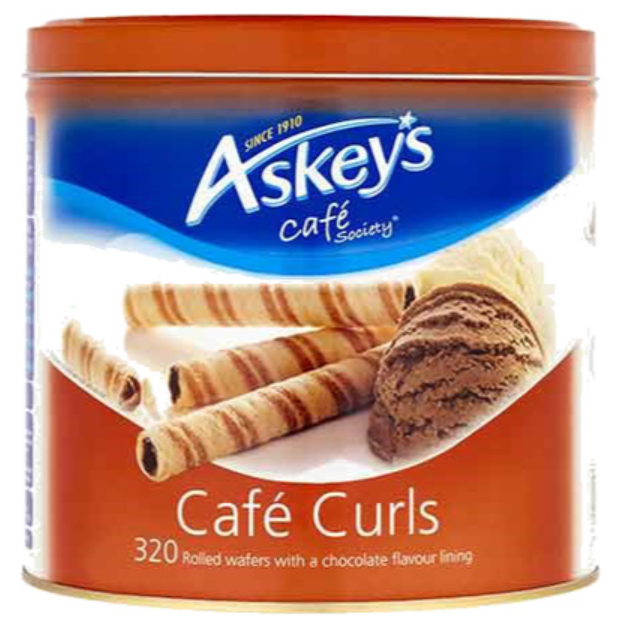 110074 SAV. Cafe Curls Choc Tin 1x320
