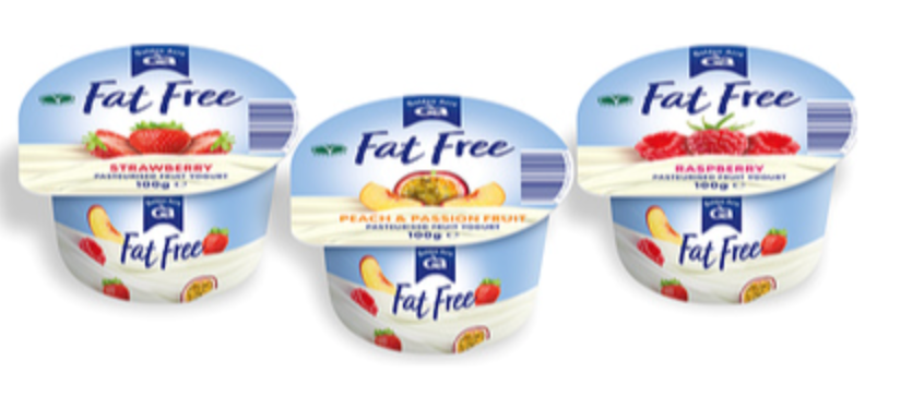 110010 SAV. Golden Acre Assorted Fat Free Longlife Yoghurt 20x100g