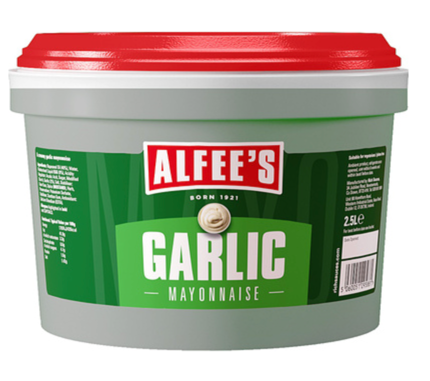 129177 SAV. Alfee's Garlic Mayonnaise 2.5 litre