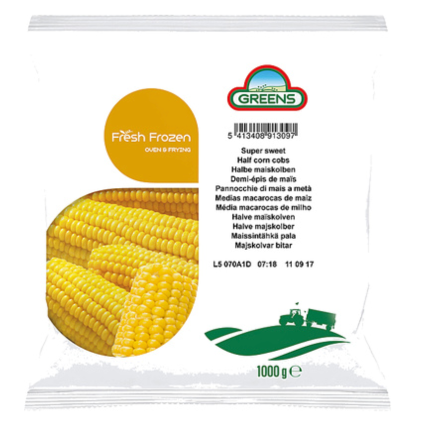 312468 SAV. Greens Half Corn on the Cob 1kg