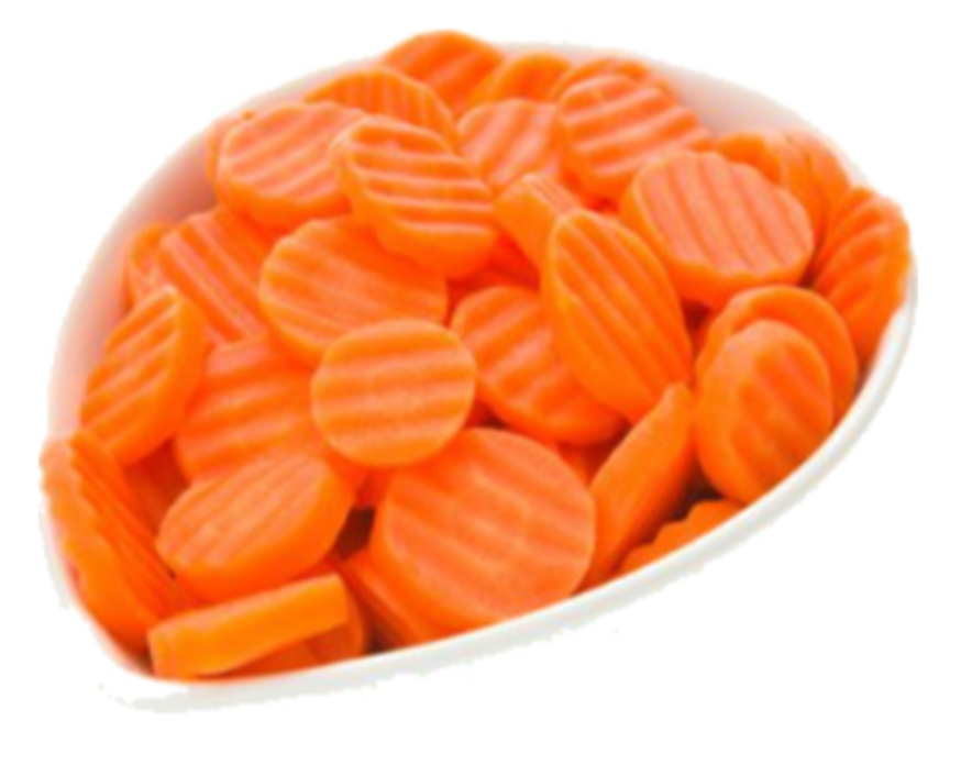 385040 SAV. Greens Sliced Fluted Carrots 1kg