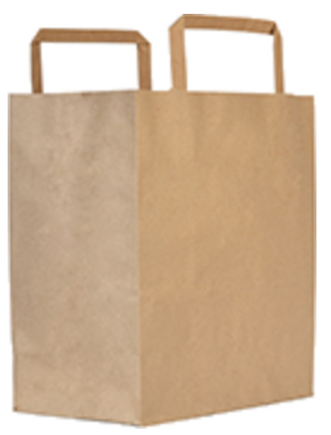 609125 SAV. Weller Packaging Large Recycled Paper Carrier Bag (10 Inch) 250PCS