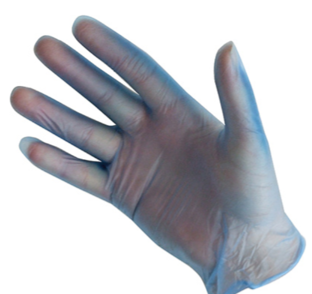 623777 SAV. Safetouch Medium Blue Vinyl Powder Free Gloves 100PR