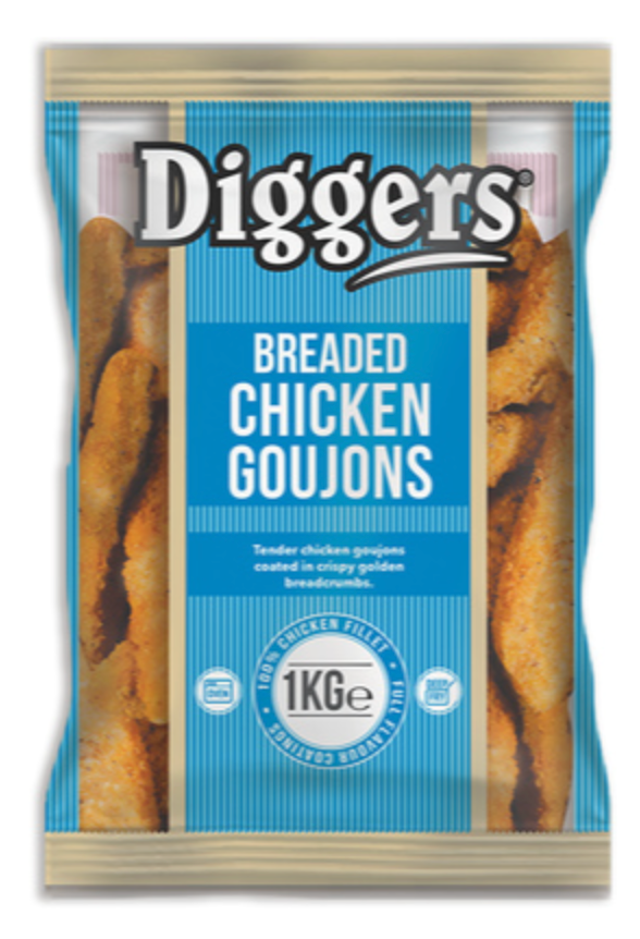 316400 SAV. Diggers Breaded Chicken Goujons 1kg
