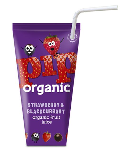 149003 SAV. Pip Organic Strawberry and Blackcurrant Juice 24 X 180ML