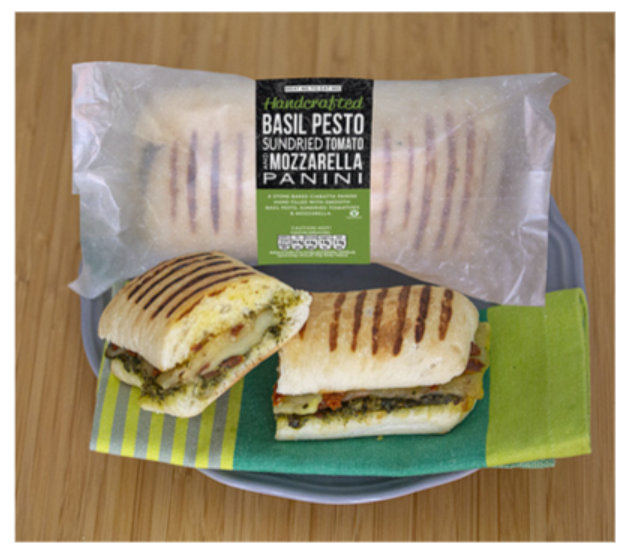 312308 SAV. Invisible Chef Sundried Tomato, Pesto & Mozzarella Panini 12 x 147G