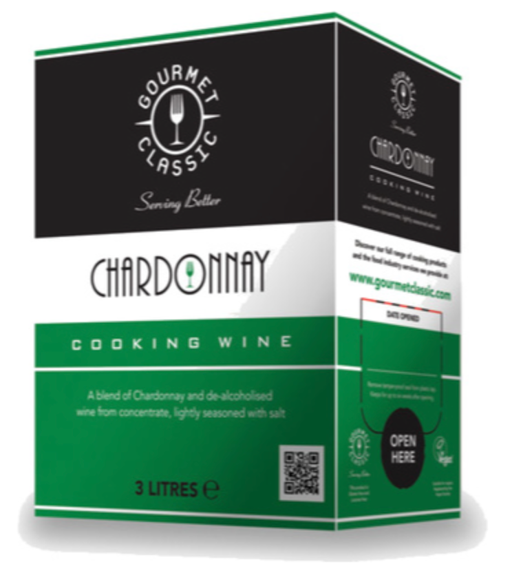 121143 SAV. Gourmet Classic Gluten Free Chardonnay Cooking Wine 3 litre