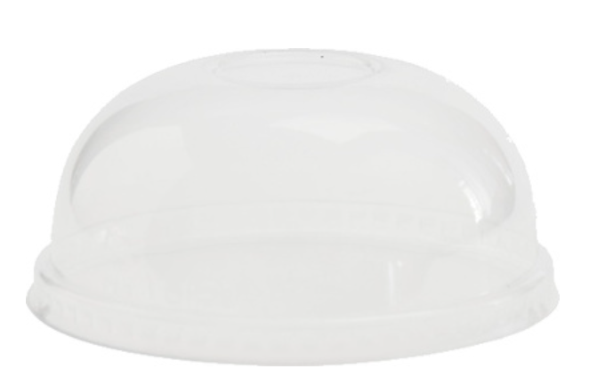 601867 SAV. Vegware PLA Dome Lid, Straw Hole, 96-Series 50PCS