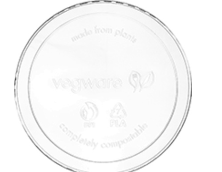601895 SAV. Vegware Round Deli Outside Fit Lid (8-32oz) 50PCS