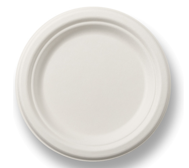 609270 SAV. Natural Leaf Bagasse Round Plates (7 Inch) 50PCS