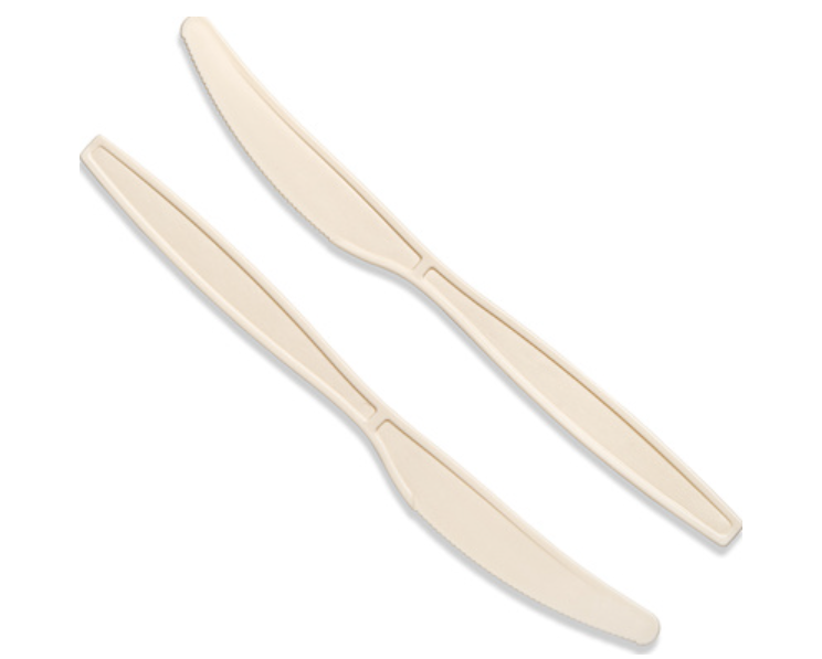 609286 SAV. Natural Leaf Natural Cornstarch Knife (7.5 Inch) 100PCS