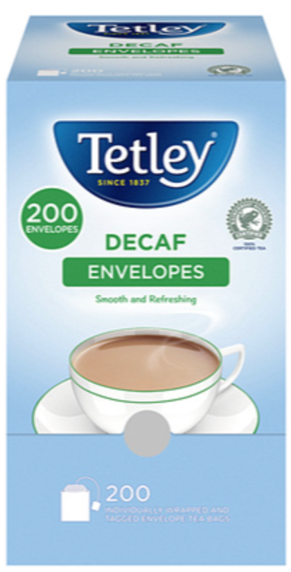 133701 SAV. Tetley Decaf Envelope Tea Bags x200 SGL