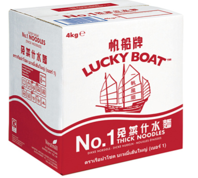 102062 SAV. LUCKY BOAT No1 Thick Noodles 1 x 4KG