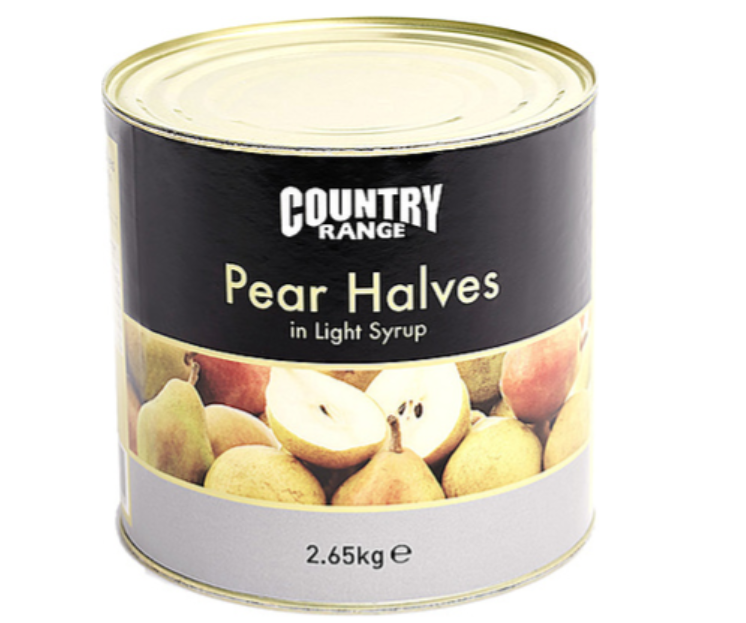 102356 SAV. Country Range Pear Halves In Syrup 2.6KG