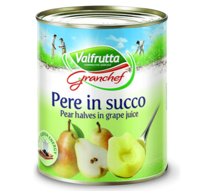 102628 SAV. Valfrutta Pear Halves In Juice 822G