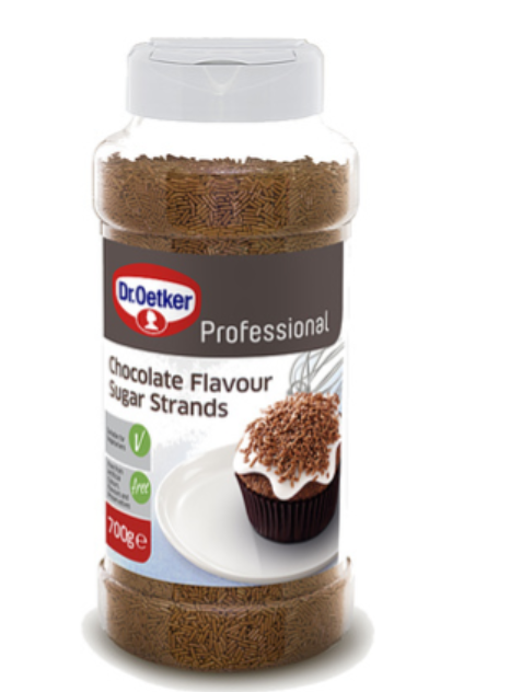 108047 SAV. Dr Oetker Chocolate Flavoured Strands 700G