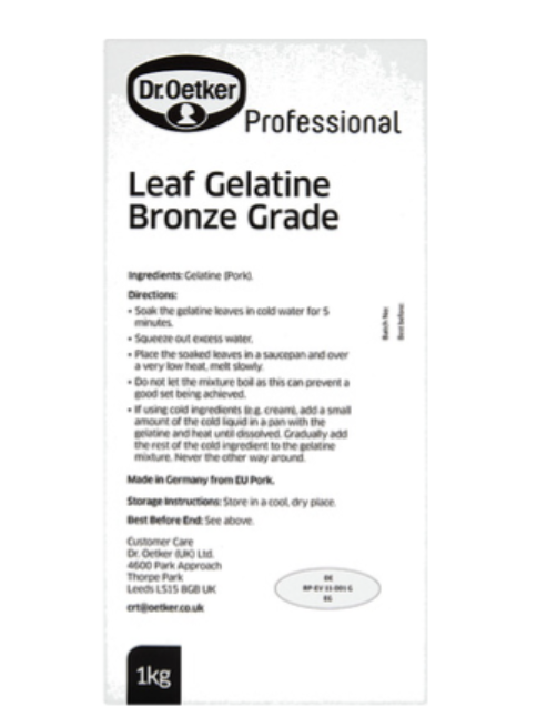 108156 SAV. Dr Oetker Bronze Leaf Gelatine 1 x 1KG
