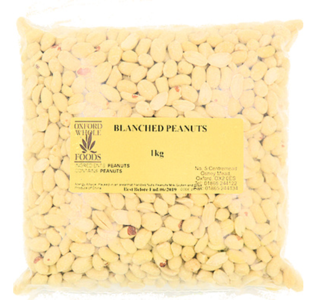 111150 SAV. Oxford Wholefoods Whole Blanched Peanuts 1 x 1KG