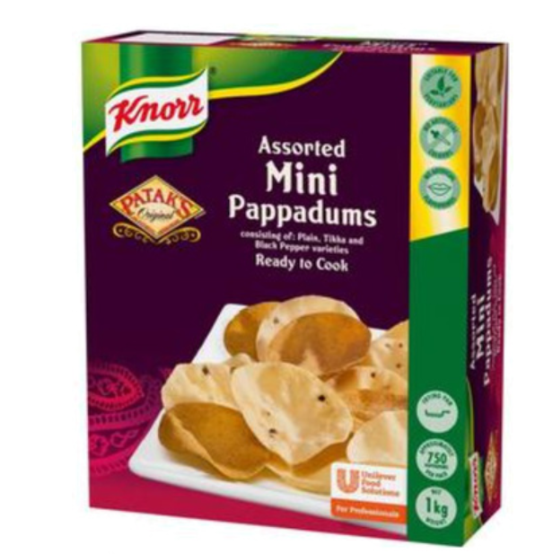 111665 SAV. Knorr Mini Pappadums (2 Inch) 1KG