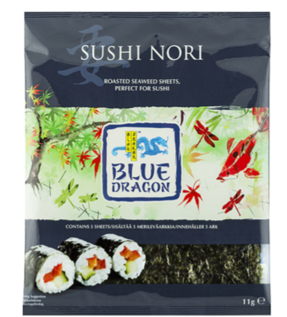 111747 SAV. Blue Dragon Sushi Nori 5 Sheets 15 x 11G