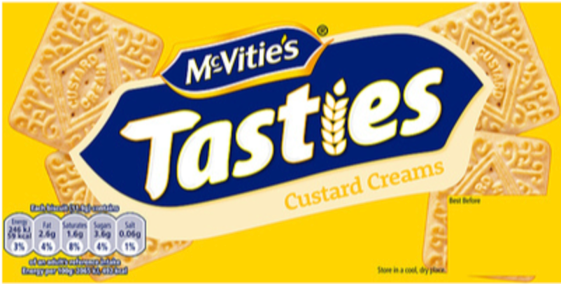 110376 SAV. Tasties Custard Cream 12x150gm