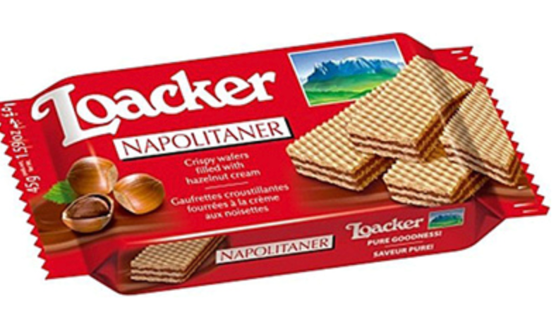 175810 SAV. Loacker Wafers Napolitaner Hazelnut 25x45gm
