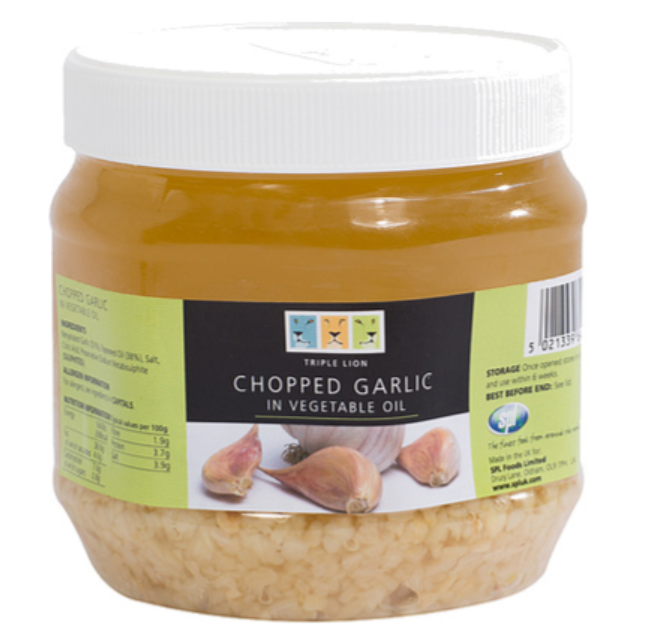 118148 SAV. Triple Lion Chopped Garlic In Oil 1KG