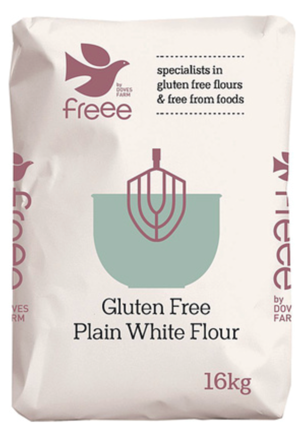 119411 SAV. FREEE by Doves Farm Plain white Gluten Free Flour 16kg