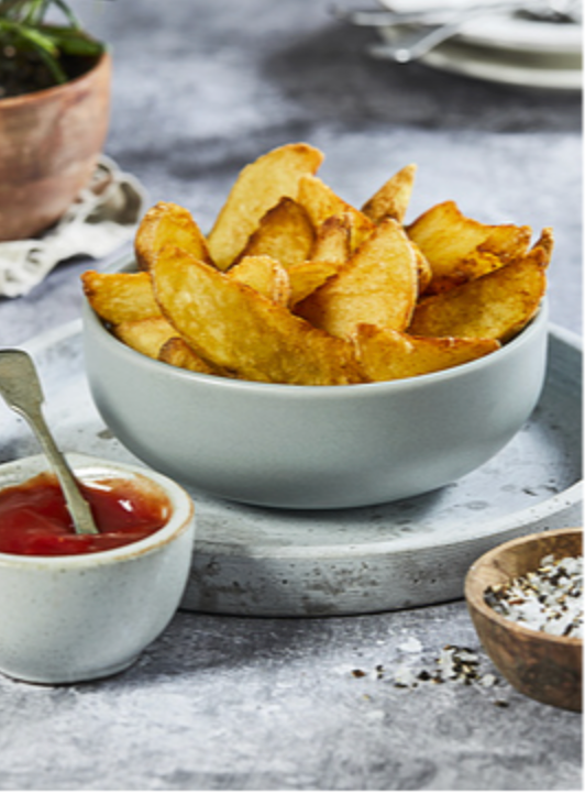 393457 SAV. Signature By Country Range Double Crunch Seasoned Potato Wedges 4 X2.7kg