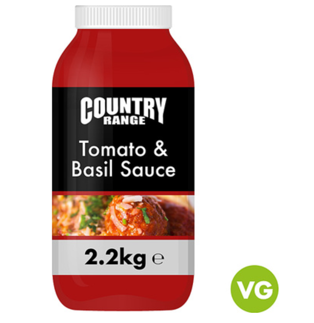 130045 SAV. Country Range Tomato and Basil Sauce 2.2KG