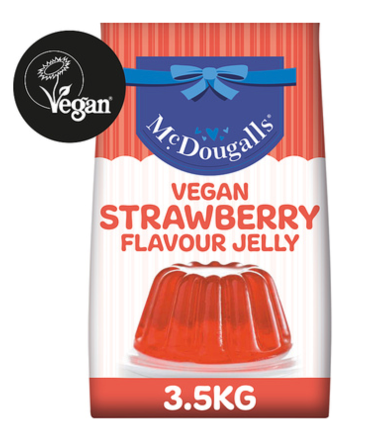 110517 SAV. McDougalls Strawberry Jelly Vegan Crystals 3.5kg