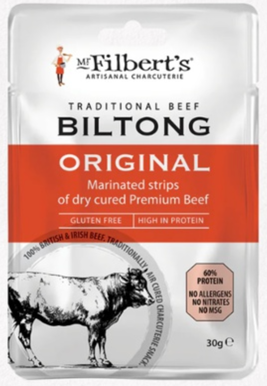 124335 SAV. Mr Filberts Biltong Original 20x30g