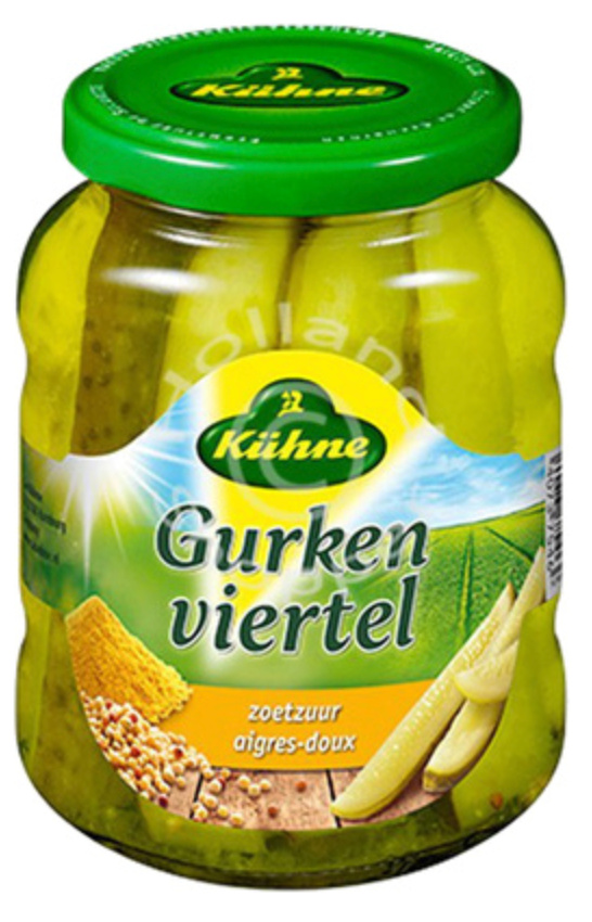 128103 SAV. Kuhne Long Sliced Gherkins 2.9kg