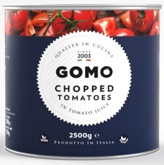 187191 SAV. Gomo Chopped Tomatoes 2.5kg