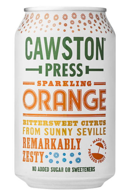 153534 SAV. Cawston Press Sparkling Orange 24 x 330ML