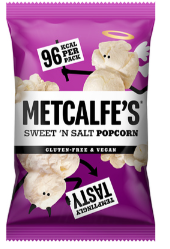 112047 SAV. Metcalfe's Sweet N Salty Popcorn 24 x 20G