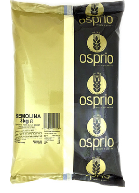 162076 SAV. Osprio Durum Wheat Semolina 3KG