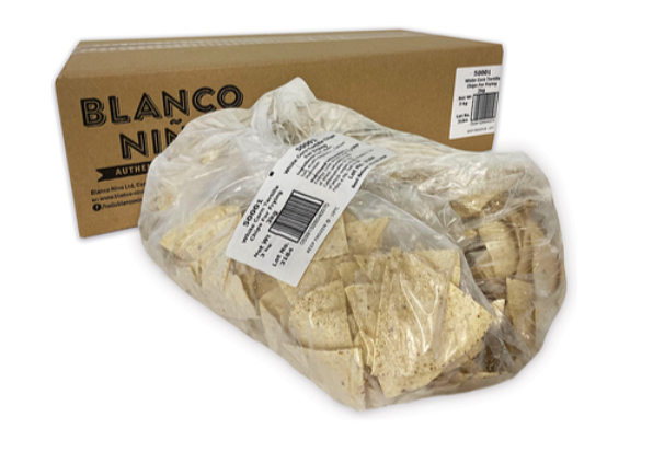 378221 SAV. Blanco Nino Unfried White Corn Tortilla Chips 1 x 3KG